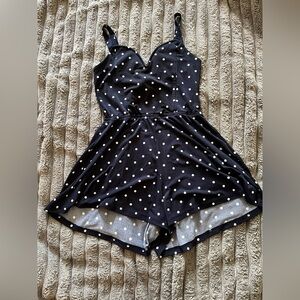 Aeropostale Navy Polka Dot Romper